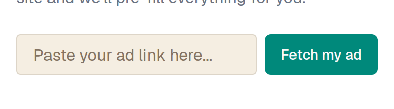 Open Bring an ad on Maaru and paste the link into the box.